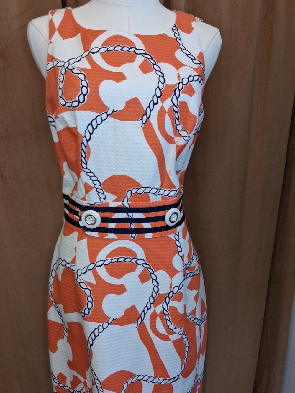 Lily Pulitzer Kirkland "Booze Cruise Tango Orange" Dress Size 4